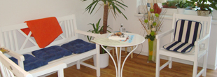 Das Wartezimmer der Fußpflegepraxis Wartezimmer